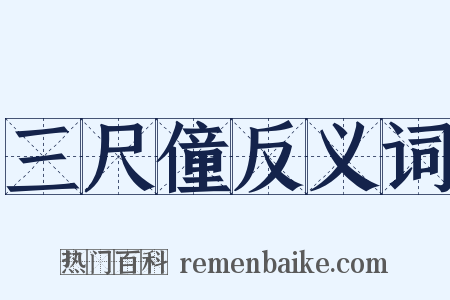 三尺僮反义词是什么意思的图片